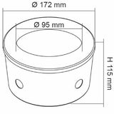 SAL Aluminium Downlight Concrete Can 92mm Cutout - S9913