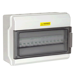 12 Pole Surface Mount Weatherproof Switchboard IP66 - SB12W