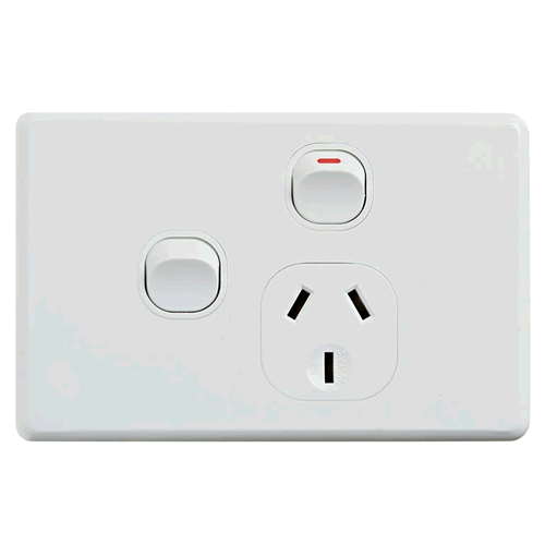 Classic Single Powerpoint + Extra Switch 10A 250V White - GPO1X – PCA ...