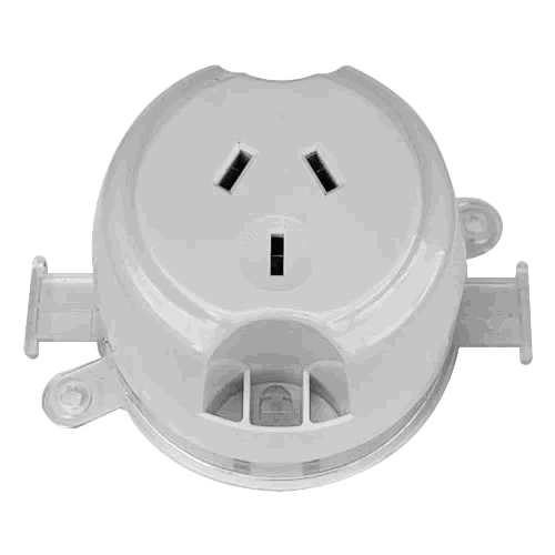 3 Pin 10A Single Surface Socket - PB1