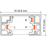 SAL Universal Single Circuit Track 1mtr Black - STR4800/1BK