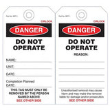 DO NOT OPERATE Tag 140mm x 75mm 5P - TAGTSDT1