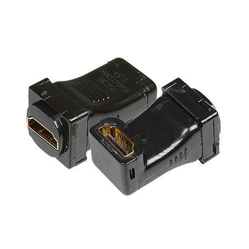 HDMI Female to HDMI Female Right Angle Insert Black - MHDMI90B