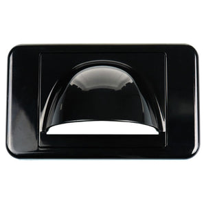 Bullnose Style Wallplate (Flat) Black - BWPB