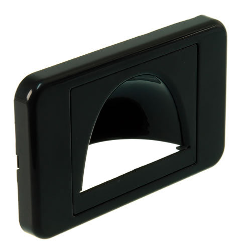 Bullnose Style Wall Plate (Reverse Bullnose) Black - BWPRB