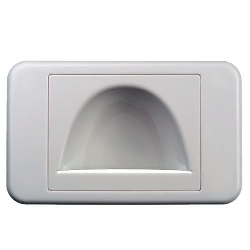 Bullnose Wall Plate Reverse White - BWPR