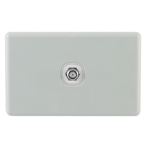 Classic Wallplate TV Socket F-Type Female to F-Type Female White - SWTVF