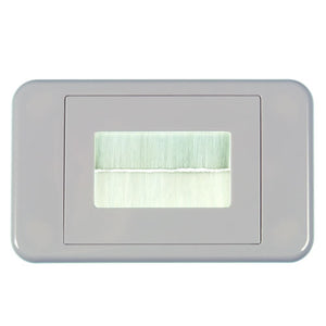 Brushed Wall Plate Flush White - BWPF