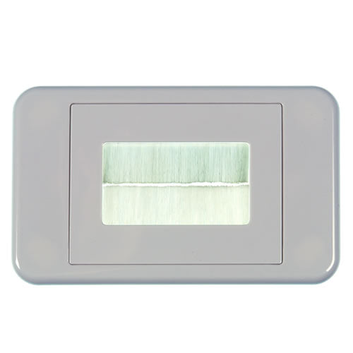 Brushed Wall Plate Flush White - BWPF