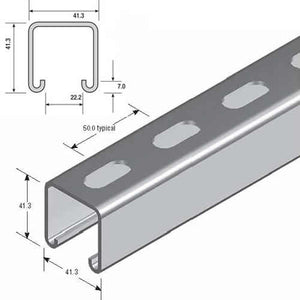 Channel Slotted 41mm x 41mm x 2.5mm x 3mtr - LTH4141S | PICKUP ONLY