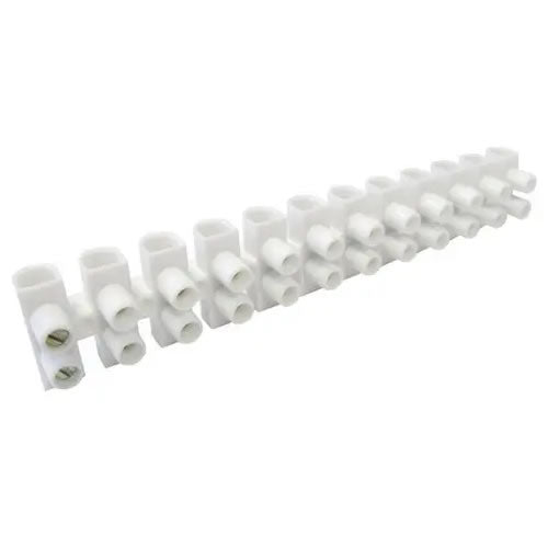 Terminal Strip Connector 20A 12 Pole 2 Way White - SC12/20