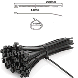 200mm x 4.8mm UV Resistant Cable Ties Nylon 66 100P - CT48200